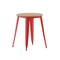 Flash Furniture 23.75 RD Dining Table Brown Poly Top/Red Frame JJ-T14623-60-BRRD-GG - alternate 3